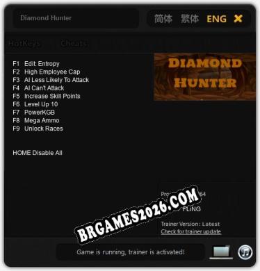 Diamond Hunter: Trainer Completo (v1.0.96)