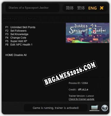 Cheats e trainer Diaries of a Spaceport Janitor +6 [Verificado funcionando]