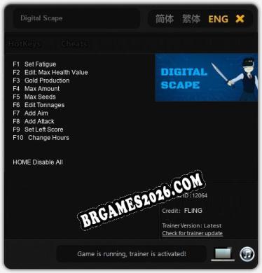 Trainer para Digital Scape [v1.0.4]