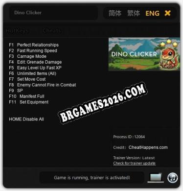 Dino Clicker: Trainer Gratuito (+11 cheats)