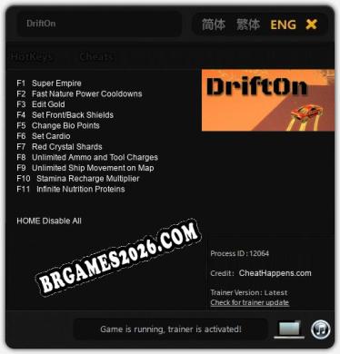 Trainer para DriftOn [v1.0.4]