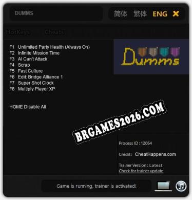 DUMMS: TRAINER E CHEATS (V1.0.16)