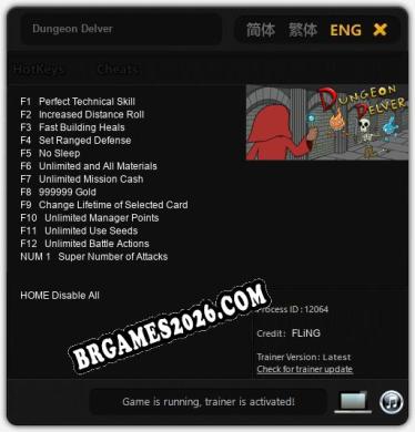 Cheats e trainer Dungeon Delver +13 [Verificado funcionando]