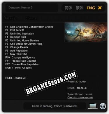 Dungeon Hunter 5 - Cheat Trainer +13 [Edição dR.oLLe]