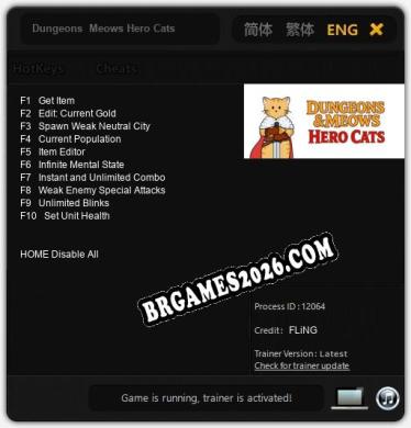 Dungeons  Meows Hero Cats - Cheat Trainer +10 [Edição FLiNG]