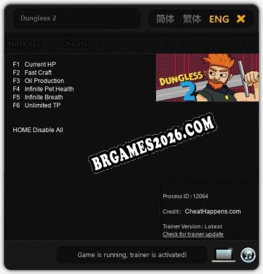 Dungless 2: Trainer Completo (v1.0.16)