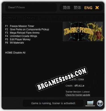 Dwarf Prison Trainer - 6 funções [Download Gratuito]