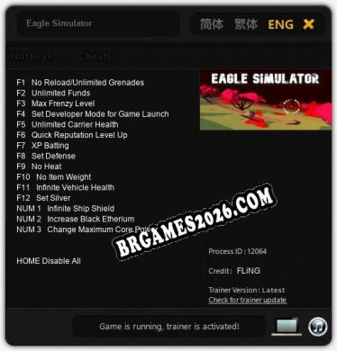 Eagle Simulator - Trainer Funcional +15 funções