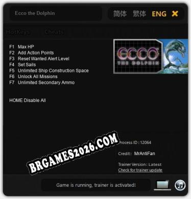 Ecco the Dolphin: Trainer +7 [v1.6]
