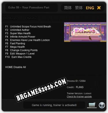 Echo 99 – Your Pomodoro Partner: Cheats, Trainer +10 [FLiNG]