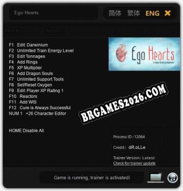Ego Hearts: Cheats, Trainer +13 [dR.oLLe]