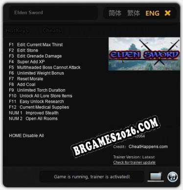 Cheats e trainer Elden Sword +14 [Verificado funcionando]