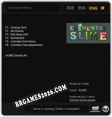 Elemental Slime - Trainer Funcional +6 funções