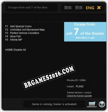Escape from exit 7 of the theater: Cheats, Trainer +5 [FLiNG]