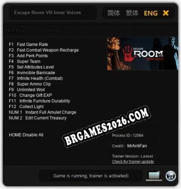 Escape Room VR Inner Voices Trainer +14 by MrAntiFan [Última versão]