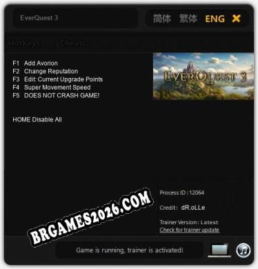EverQuest 3 - Cheat Trainer +5 [Edição dR.oLLe]