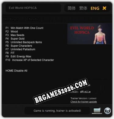 Evil World HOPSCA - Cheat Trainer +10 [Edição dR.oLLe]