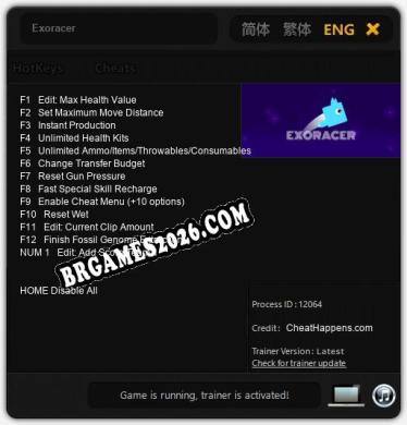 Exoracer Trainer - 13 funções [Download Gratuito]