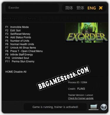 Exorder: Trainer Completo (v2.0.44)
