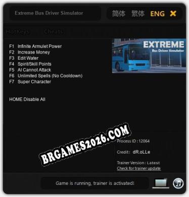 Extreme Bus Driver Simulator Trainer - 7 funções [Download Gratuito]