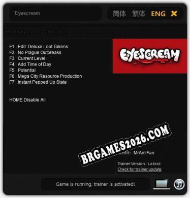 Eyescream: Trainer Gratuito (+7 cheats)