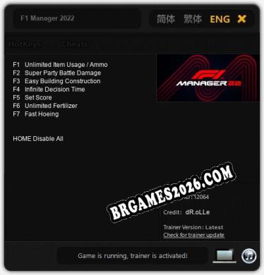 F1 Manager 2022: Trainer +7 [v1.2]