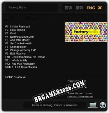 Factory Balls: TRAINER E CHEATS (V1.0.56)