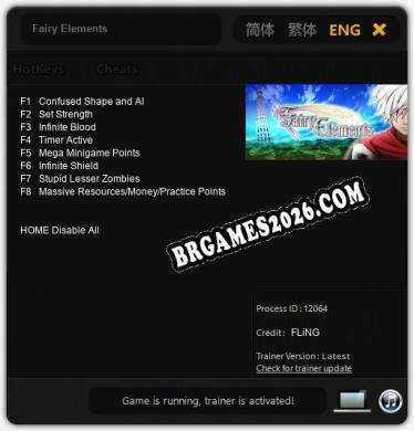 Fairy Elements: Trainer Gratuito (+8 cheats)
