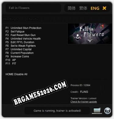 Cheats e trainer Fall in Flowers +11 [Verificado funcionando]