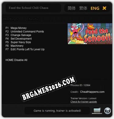 Feed the School Chili Chaos: Cheats, Trainer +7 [CheatHappens.com]