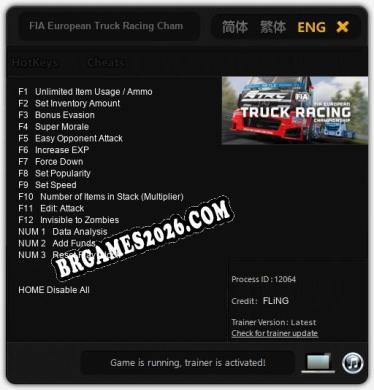 FIA European Truck Racing Championship: Cheats, Trainer +15 [FLiNG]