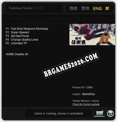 Fighting Frontier 場次保衛戰: TRAINER E CHEATS (V1.0.80)