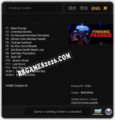 Finding Frankie: Trainer Completo (v2.0.18)