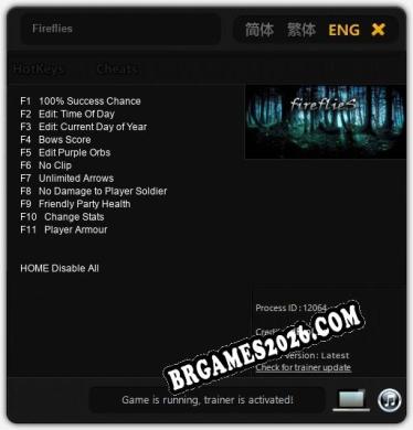Cheats e trainer FIREFLIES +9 [Verificado funcionando]