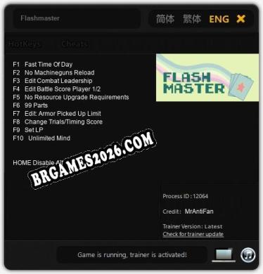 Flashmaster: Trainer Completo (v2.0.16)