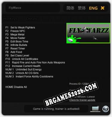 FlyWarzz: Trainer Gratuito (+15 cheats)