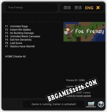 Cheats Foe Frenzy - Trainer v3.7 por FLiNG