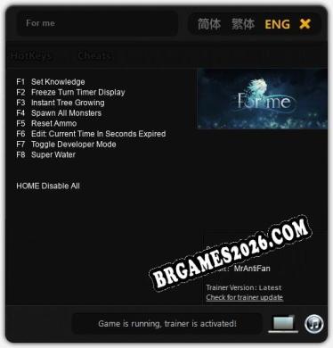 For me - Cheat Trainer +8 [Edição MrAntiFan]