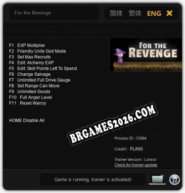 For the Revenge: Cheats, Trainer +11 [FLiNG]