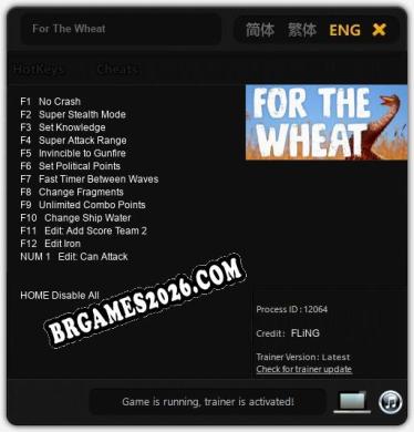 Trainer For The Wheat [PC] - 13 funções ativas
