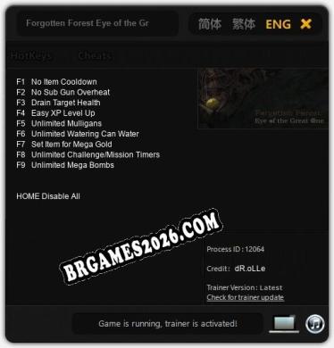 Forgotten Forest Eye of the Great One: Trainer +9 [v1.3]