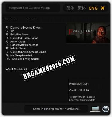 Forgotten The Curse of Village: Trainer Completo (v2.0.37)