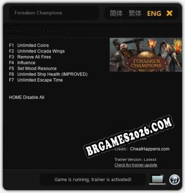 Forsaken Champions: Trainer Completo (v2.0.67)