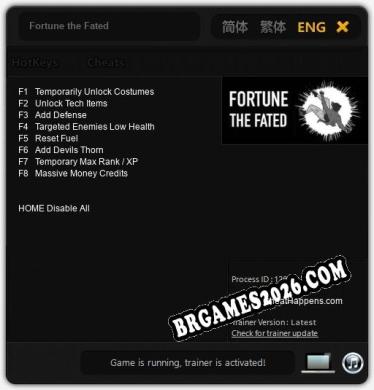 Fortune the Fated: Trainer Completo (v1.0.37)