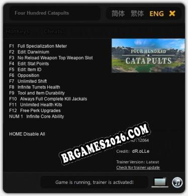 Cheats Four Hundred Catapults - Trainer v2.2 por dR.oLLe