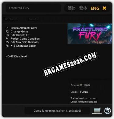 Fractured Fury Trainer - 6 funções [Download Gratuito]