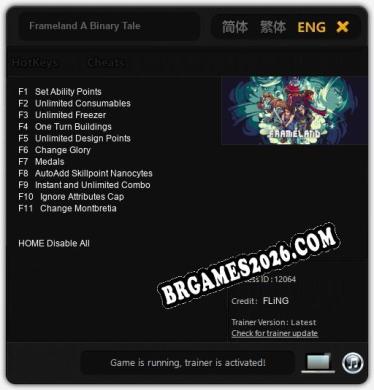 Frameland A Binary Tale: TRAINER E CHEATS (V1.0.3)