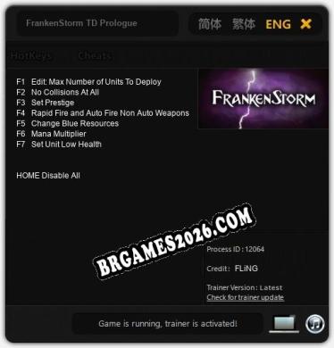 Cheats e trainer FrankenStorm TD Prologue +7 [Verificado funcionando]