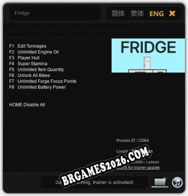 Cheats e trainer Fridge +8 [Verificado funcionando]