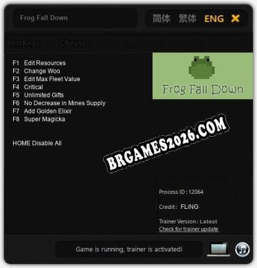 Frog Fall Down: TRAINER E CHEATS (V1.0.30)